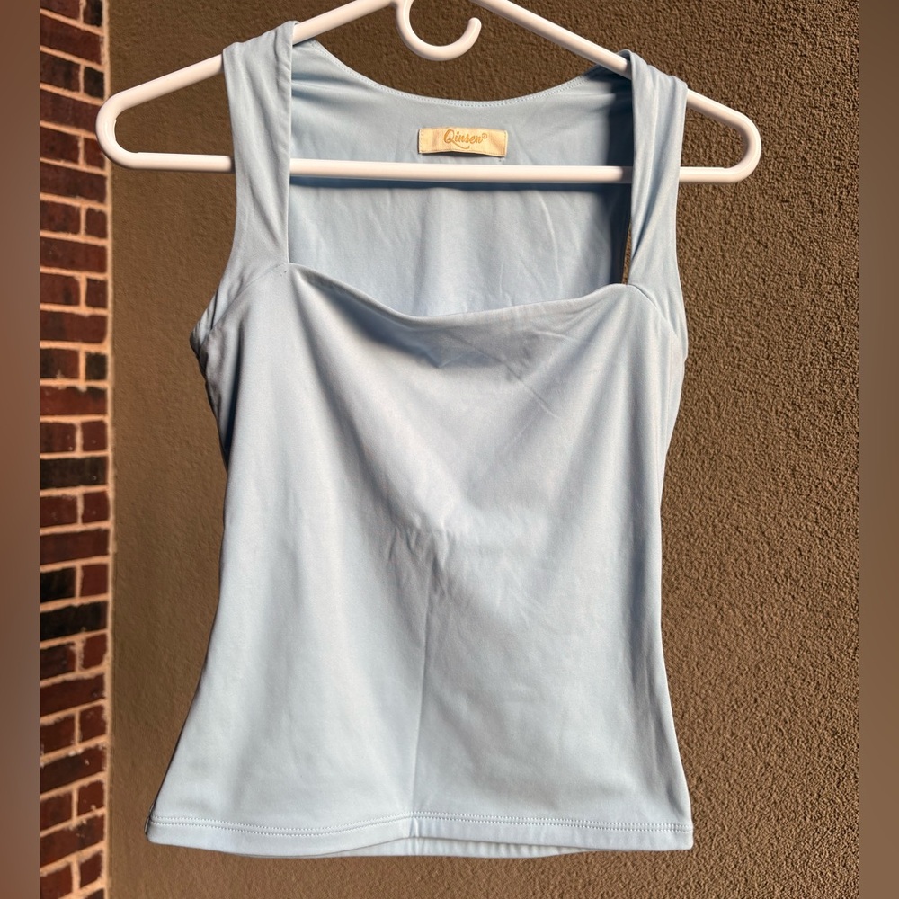 Sky Blue Fitted Top